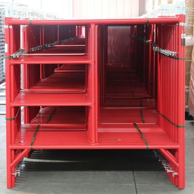 Construction Access Equipment H Type Steel Blue Red Masonary Frame Scaffolding Price