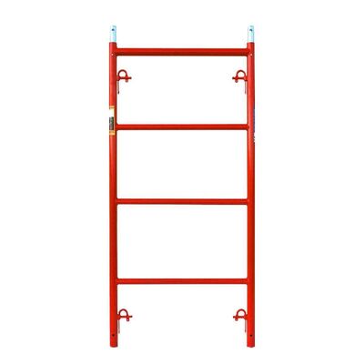 Modular 3'x4' Ladder Style Red Pre-Galvanized Q355 Steel H Frame Scaffolding