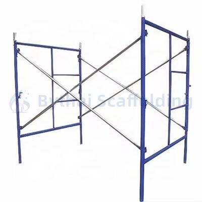 Fabricated Narrow Step Ladder Frame Steel Scaffolding System with Cross Braces